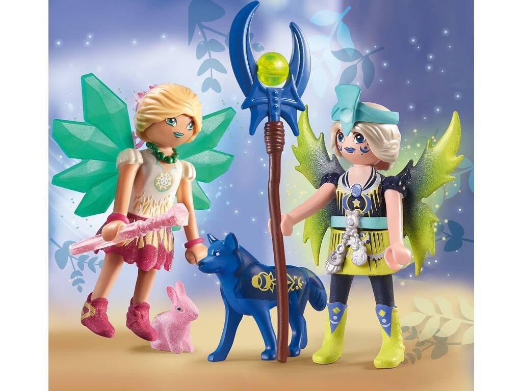 Playmobil Adventures Of Ayuma Cristal y Moon Fairy con Animales del Alma 71236