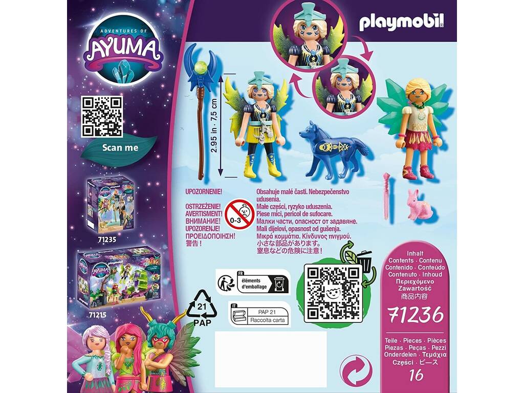 Playmobil Adventures Of Ayuma Cristal y Moon Fairy con Animales del Alma 71236
