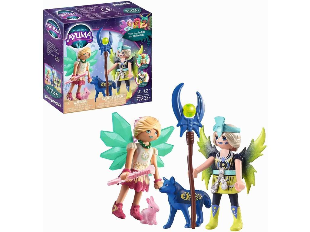 Playmobil Adventures Of Ayuma Cristal y Moon Fairy con Animales del Alma 71236