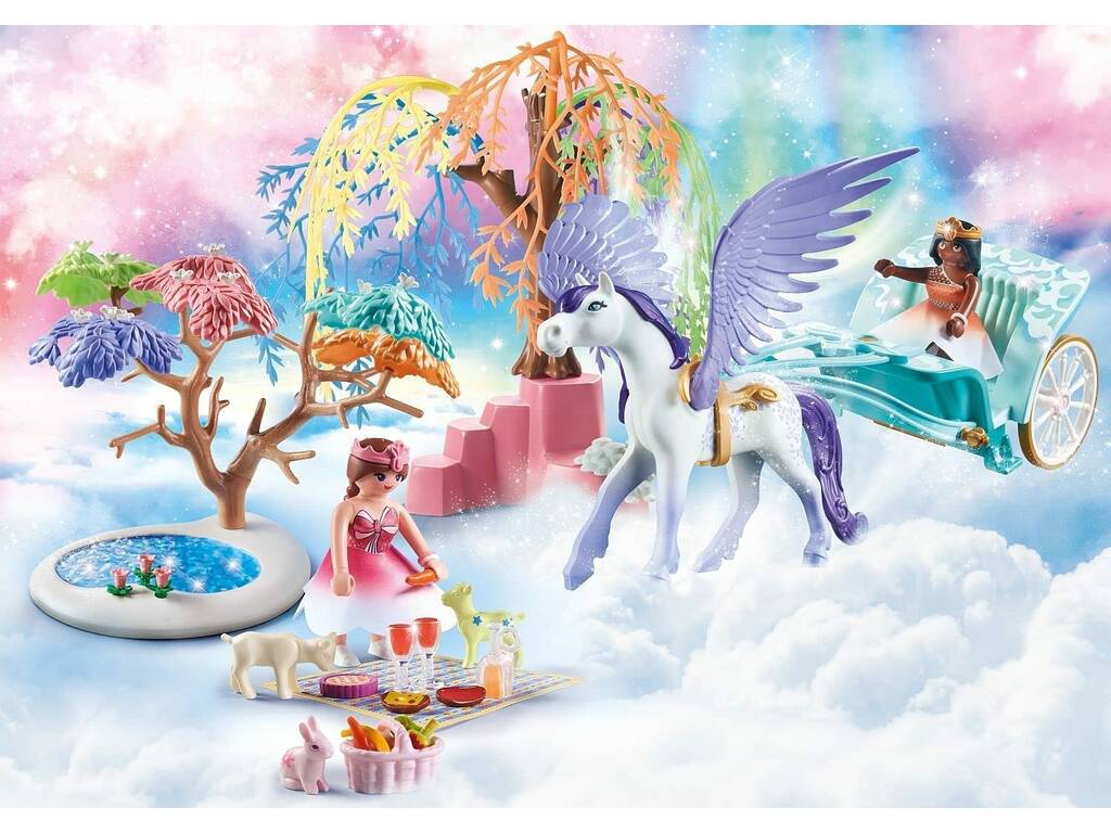 Playmobil Monde Magique Pique-nique avec Chariot Pégase 71246
