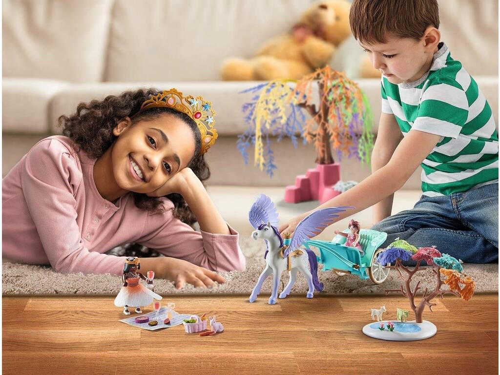 Playmobil Monde Magique Pique-nique avec Chariot Pégase 71246