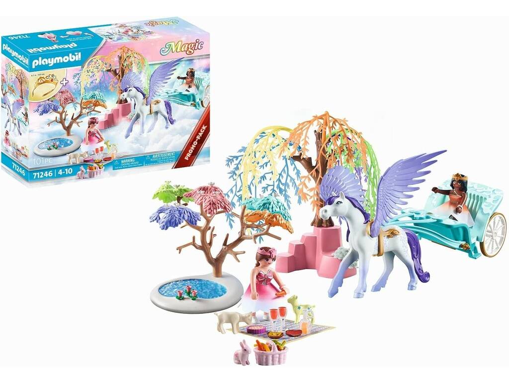 Playmobil Monde Magique Pique-nique avec Chariot Pégase 71246