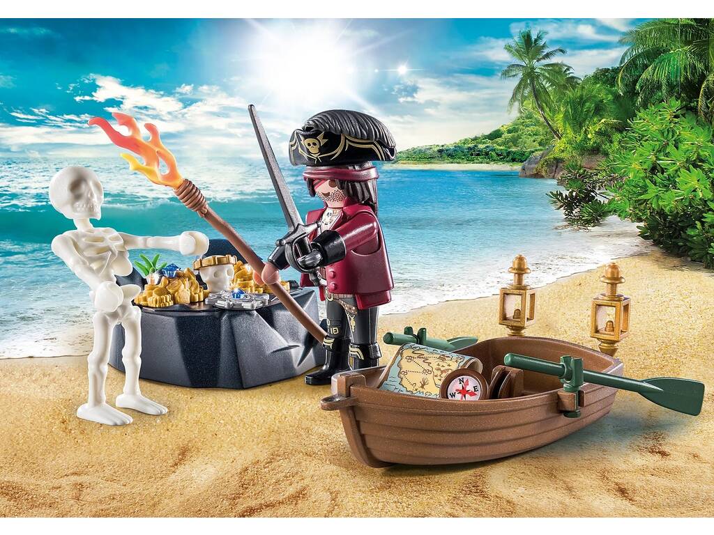 Playmobil Starter Pack Pirata con barca a remi 71254