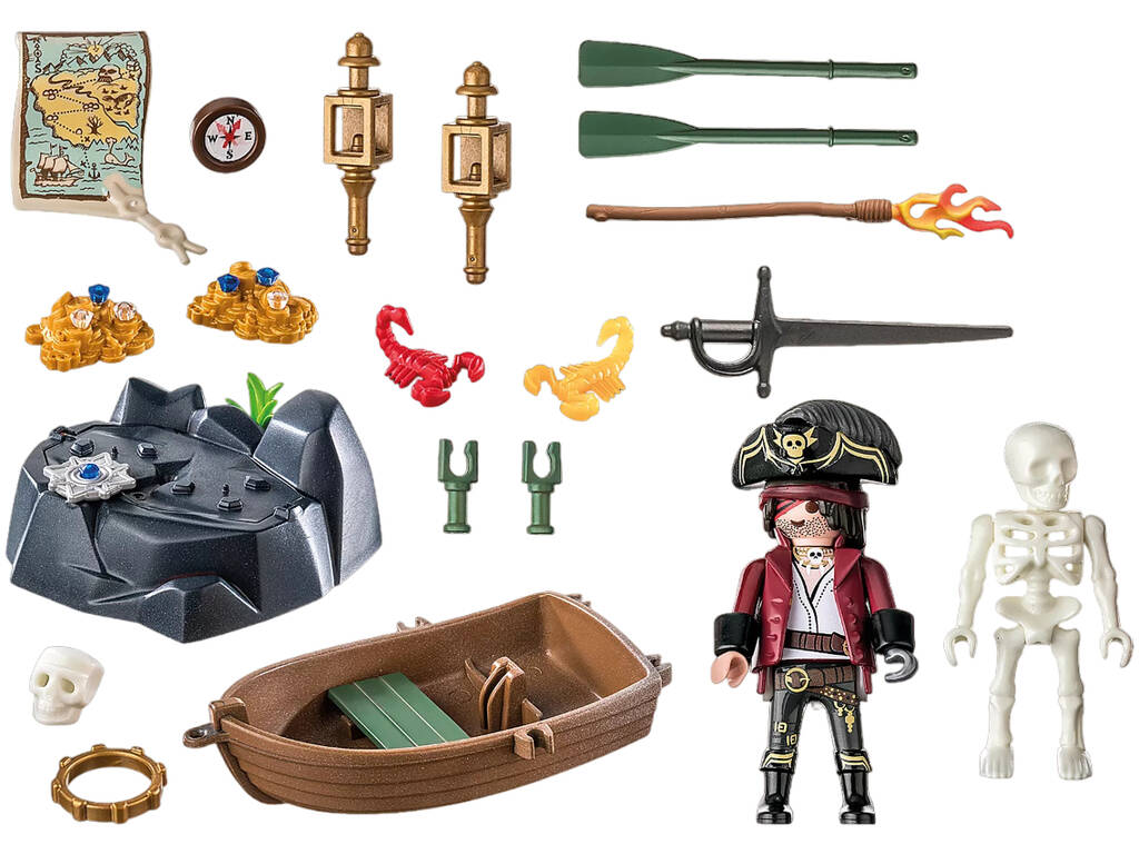 Playmobil Starter Pack Pirata con barca a remi 71254