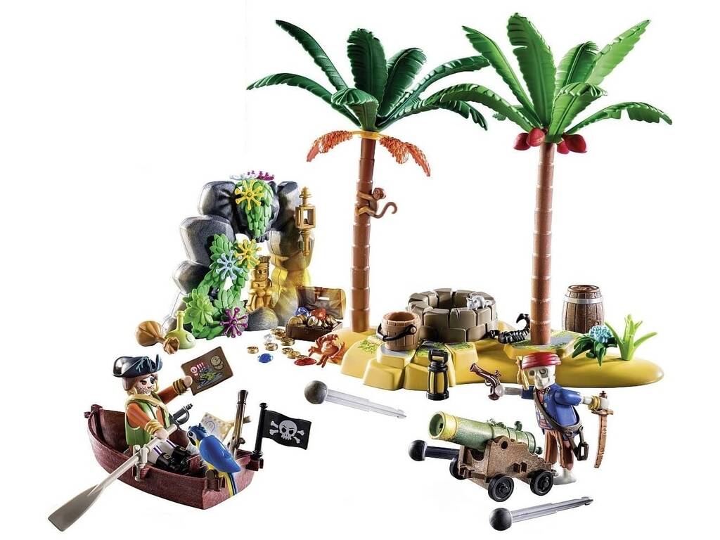 Playmobil Pirati L'isola del tesoro Pirata con scheletro Playmobil 70692