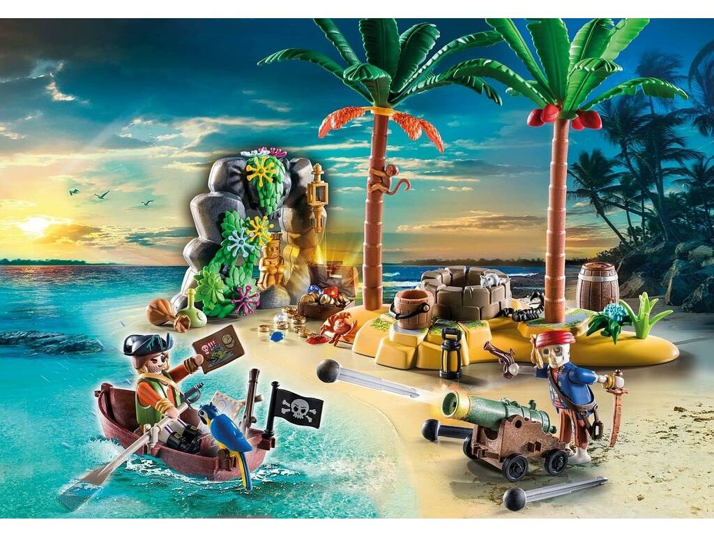 Playmobil Pirati L'isola del tesoro Pirata con scheletro Playmobil 70692