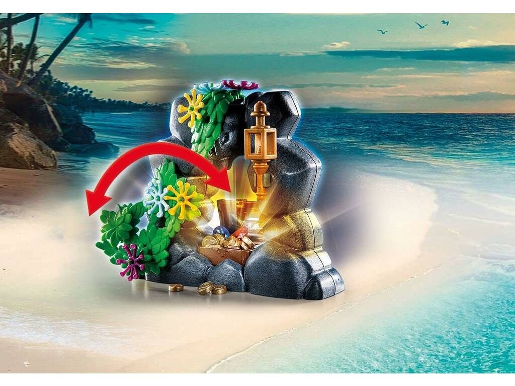 Playmobil Pirati L'isola del tesoro Pirata con scheletro Playmobil 70692