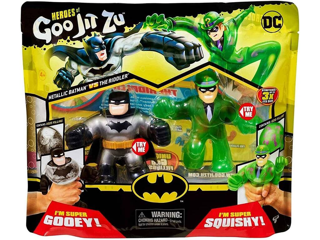 Heroes Of Goo Jit Zu DC Pack Metallic Batman Vs. The Riddler Bandai CO41184 