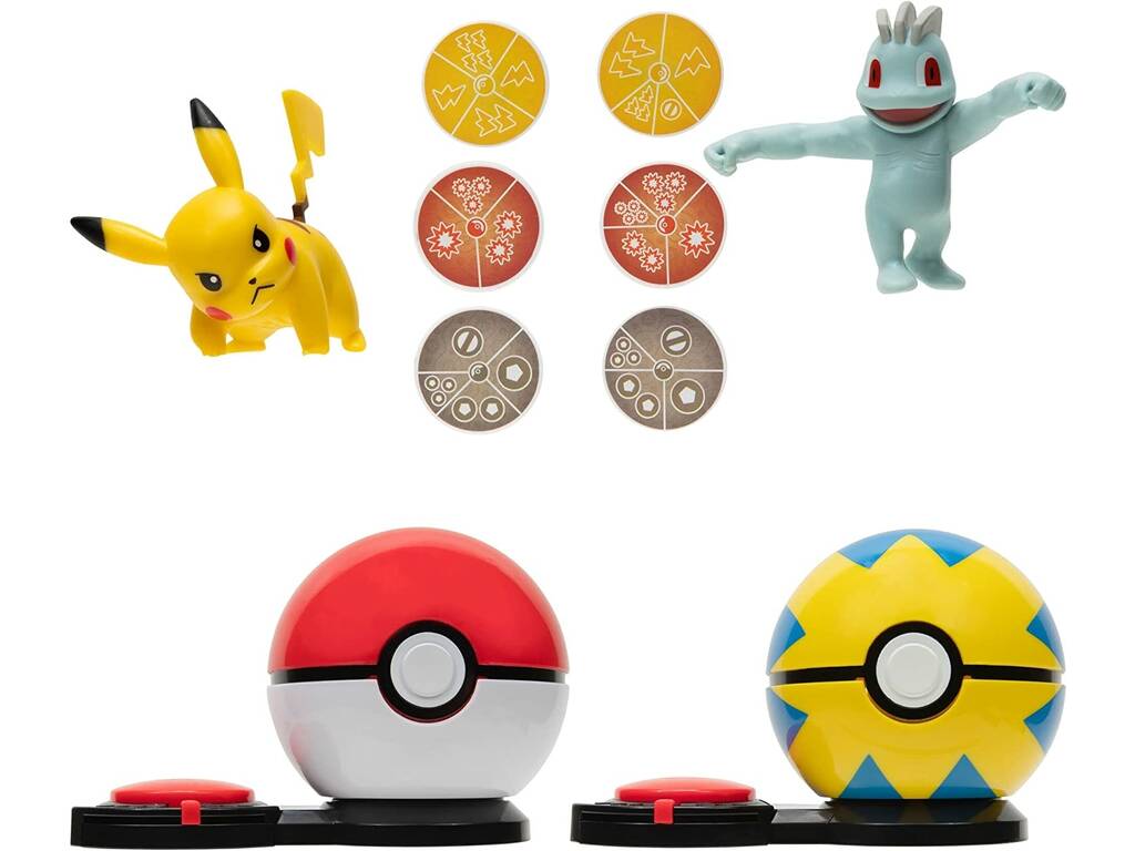 Pokémon Ataque Surpresa Pikachu vs Machop Spin Master 2474