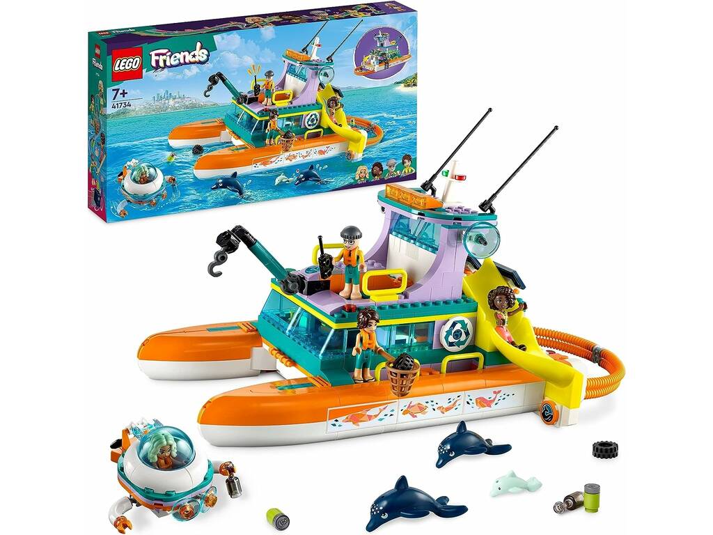 Lego Friends Barco de Rescate Marítimo 41734