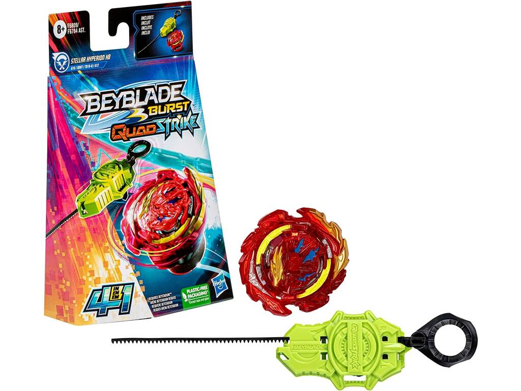 Beyblade Burst QuadStrike Kit iniziale trottola e lanciatore Hasbro F6784