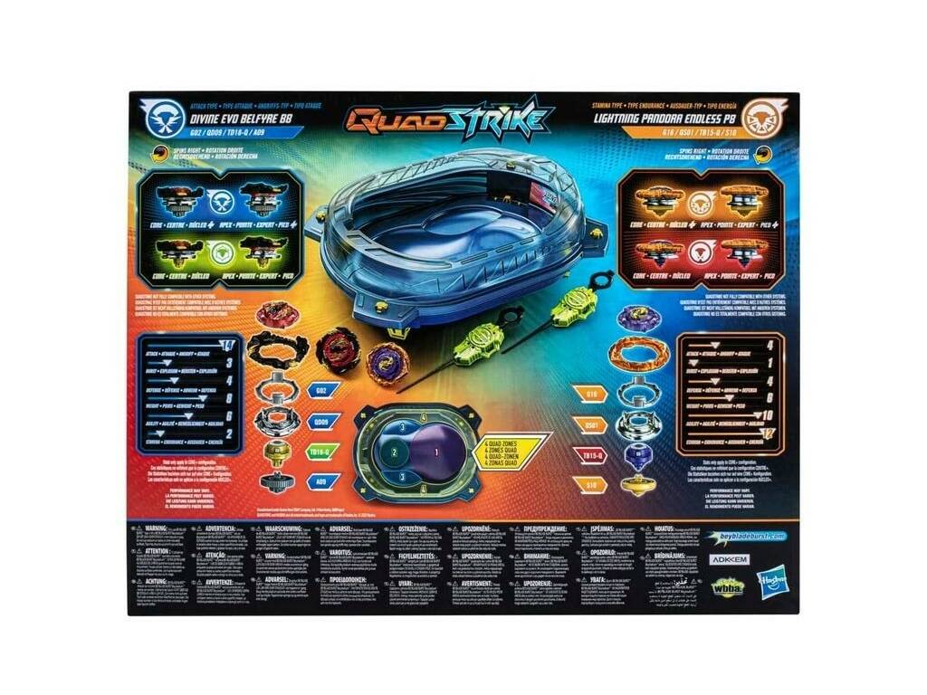 Beyblade Burst Quadstrike Set da battaglia Thunder Edge Hasbro F6781