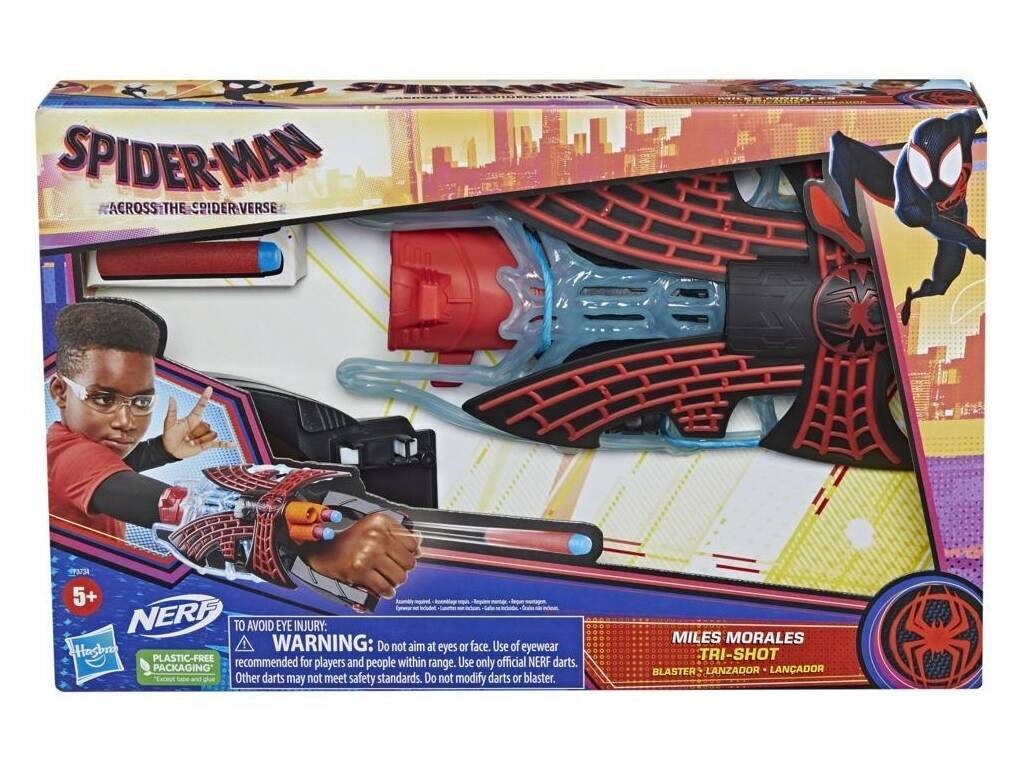Nerf Spiderman Across The Spider-Verse Miles Morales Lanciatore Hasbro F3734