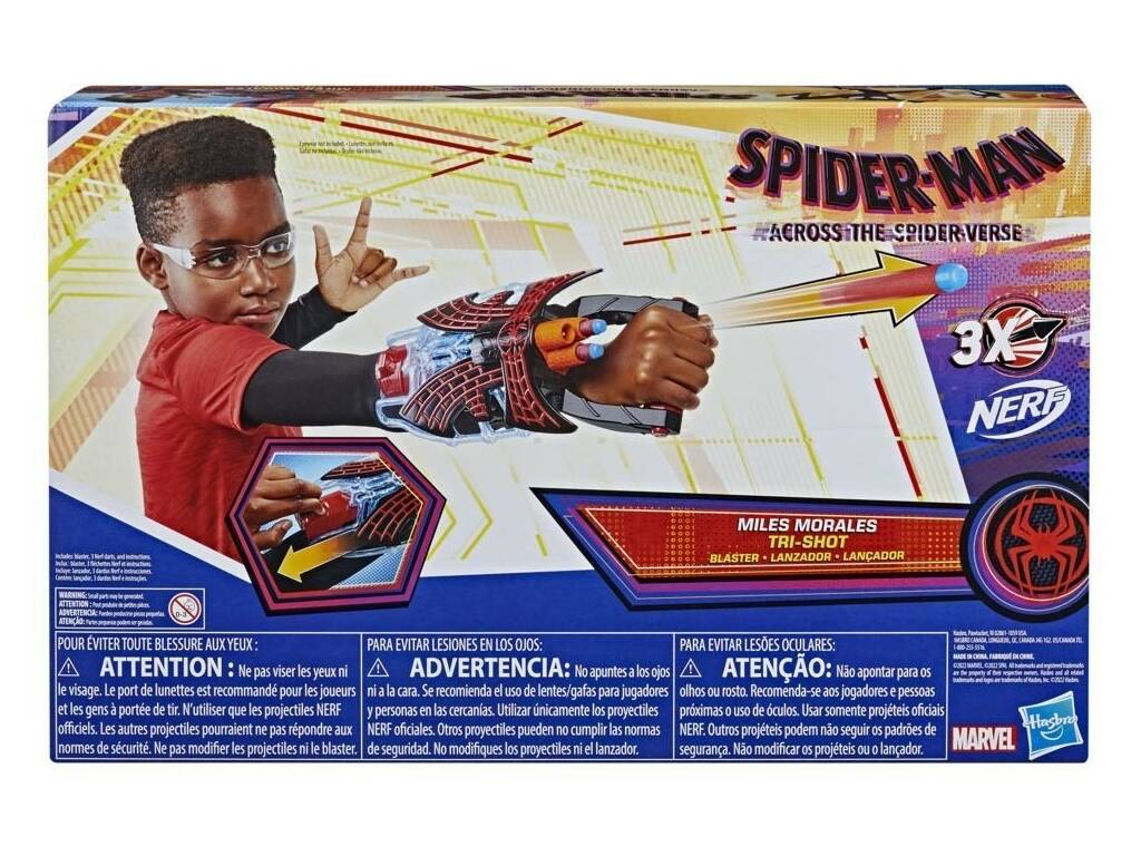 Nerf Spiderman Across The Spider-Verse Miles Morales Lanciatore Hasbro F3734