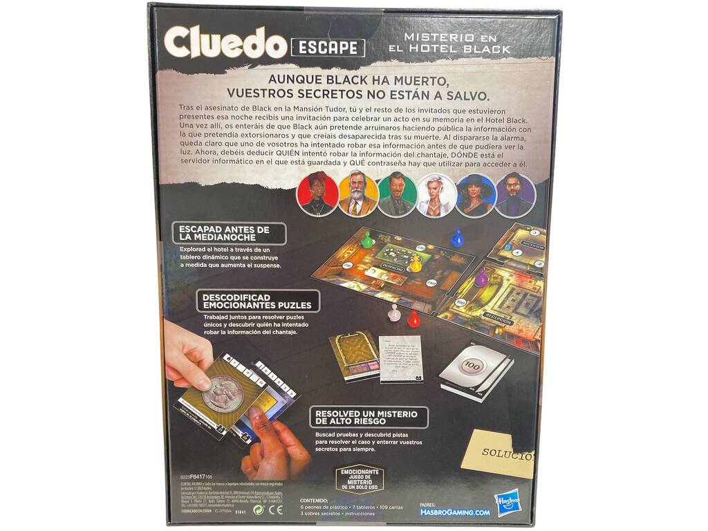 Cluedo Escape Misterio en el Hotel Black Hasbro F6417