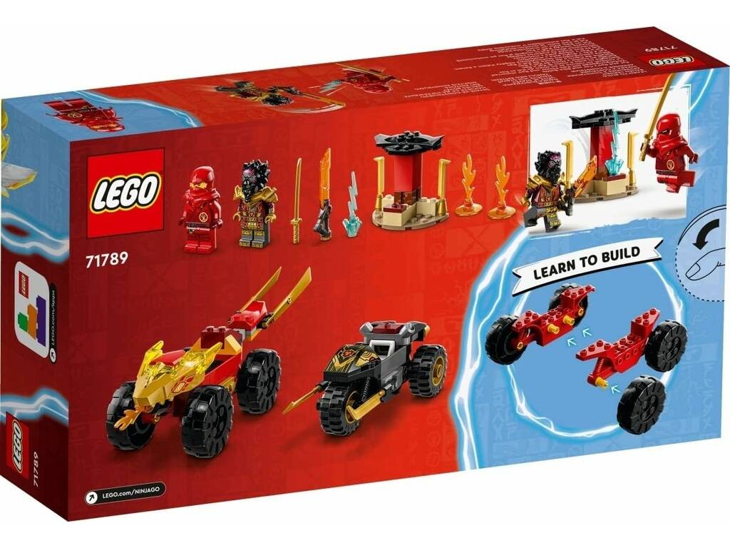 Lego Ninjago Battaglia in auto e moto Kai e Ras 71789