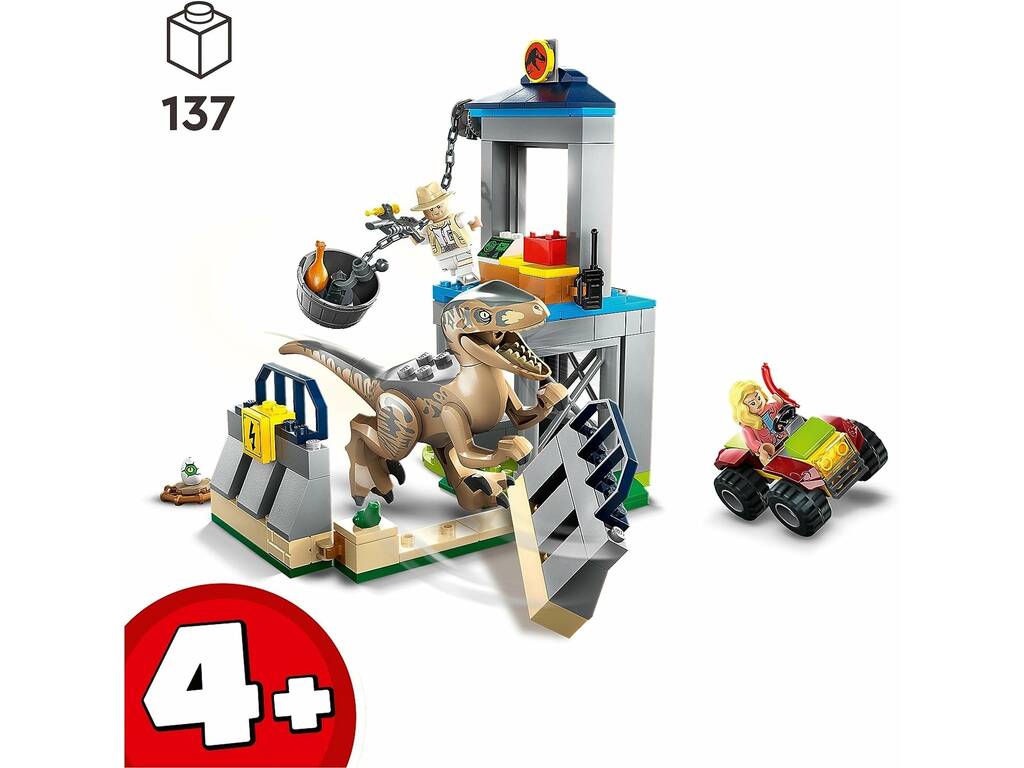 Lego Jurassic World Fuga del Velociraptor 76957