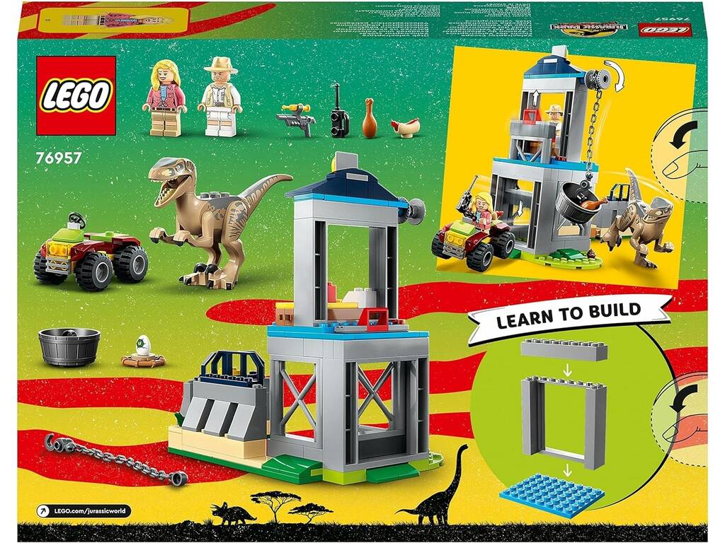 Lego Jurassic World Fuga del Velociraptor 76957