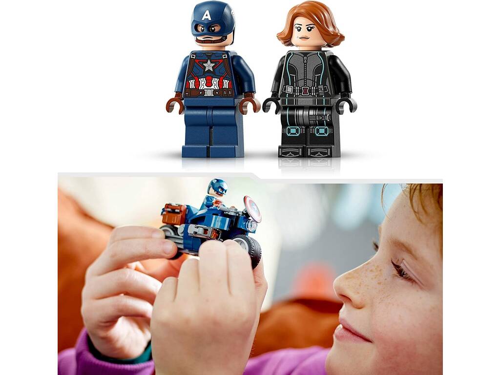 Lego Marvel Moto della Vedova Nera e di Capitan America 76260