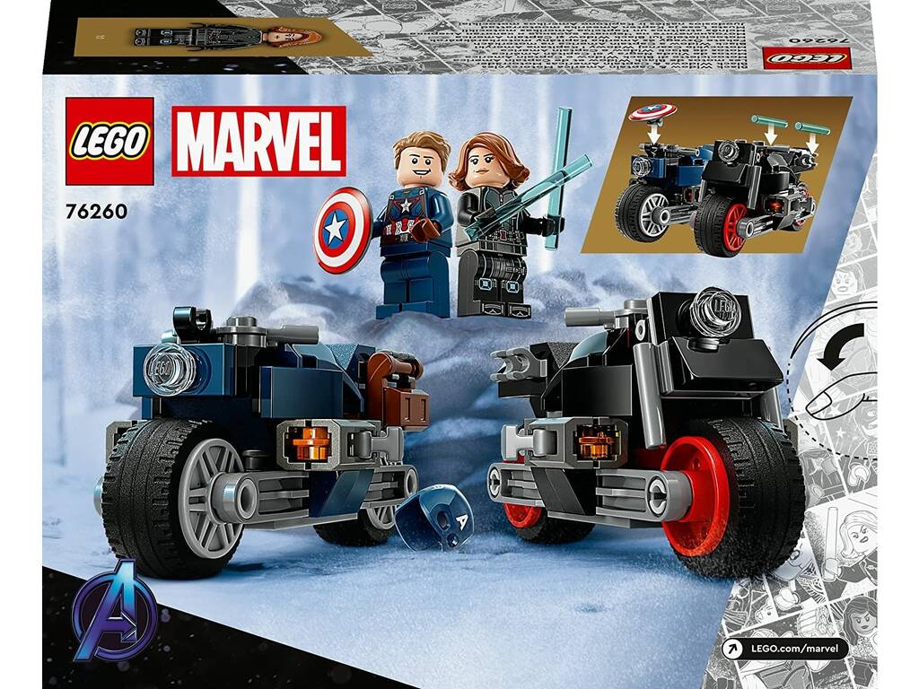Lego Marvel Moto della Vedova Nera e di Capitan America 76260