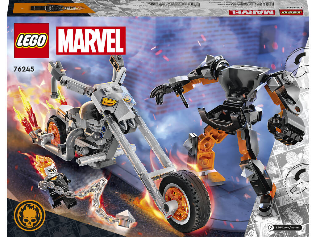 Lego Marvel Meca e Moto do Motorista Fantasma 76245