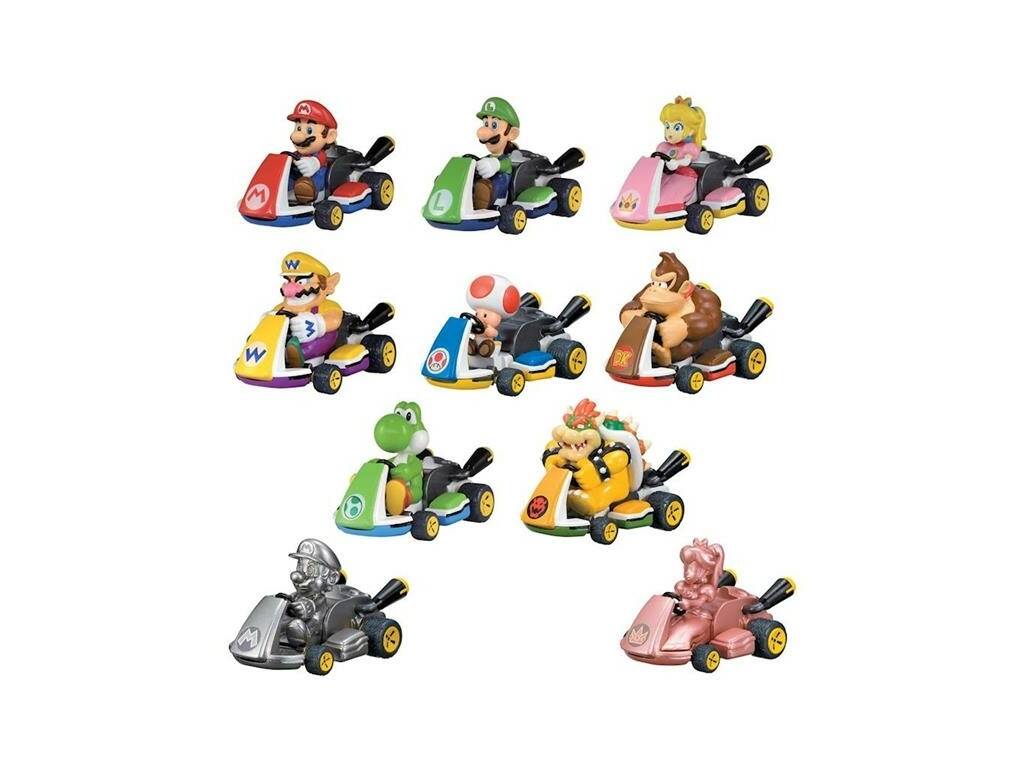 Mario Kart Vehículo Retrofricción Sorpresa Bizak 30697936