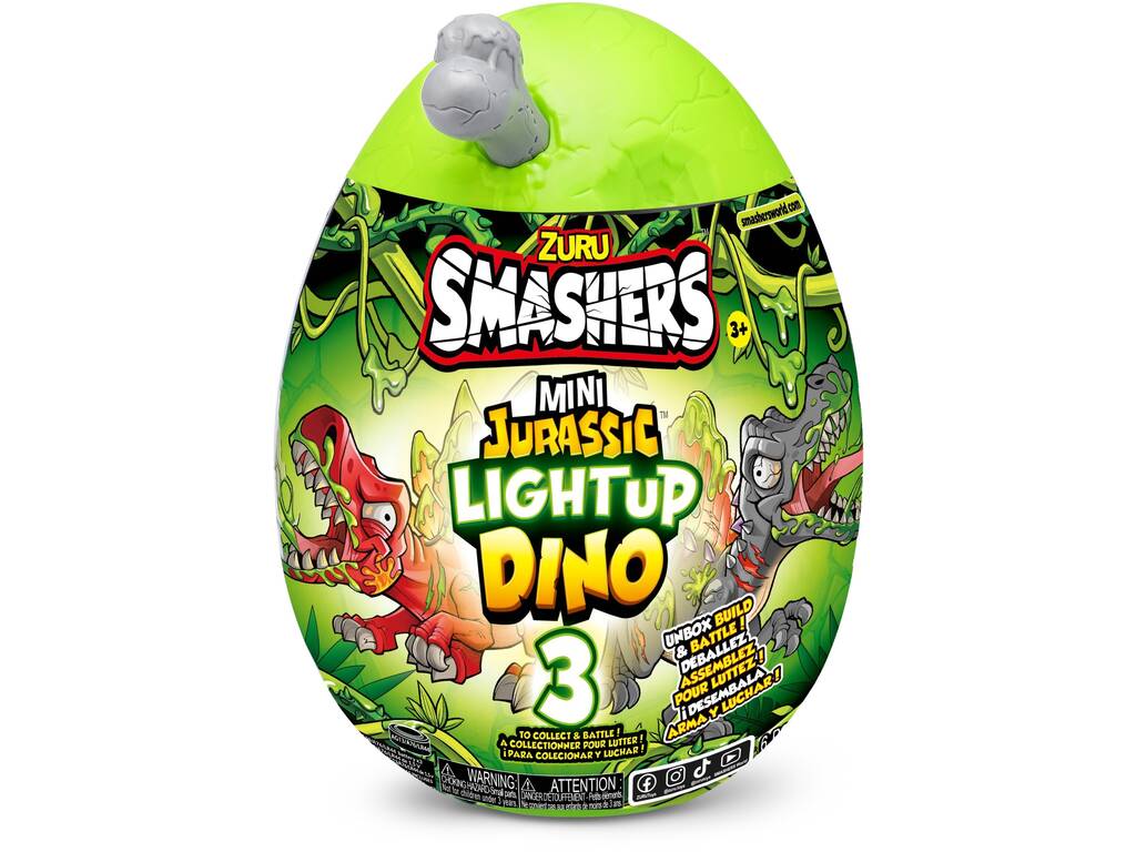 Smashers Dino Jurassic Lightup Dino Uovo a sorpresa Bizak 62367417