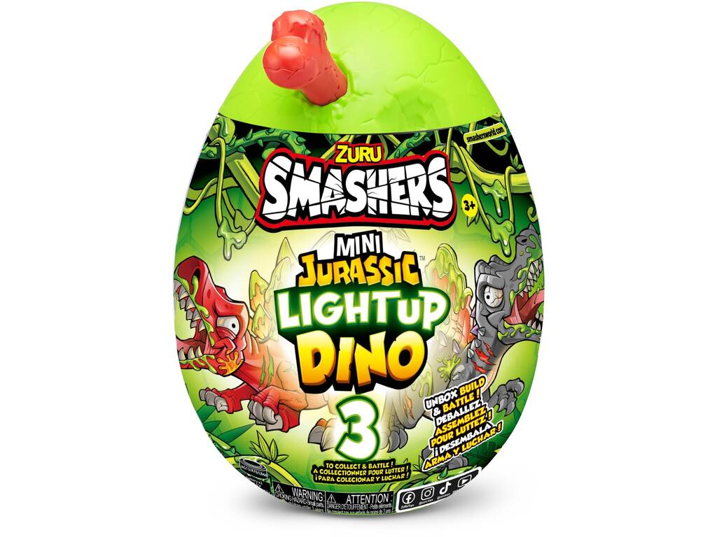 Smashers Dino Jurassic Lightup Dino Uovo a sorpresa Bizak 62367417