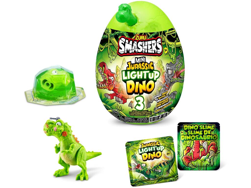 Smashers Dino Jurassic Lightup Dino Uovo a sorpresa Bizak 62367417