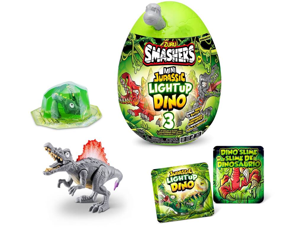 Smashers Dino Jurassic Lightup Dino Uovo a sorpresa Bizak 62367417