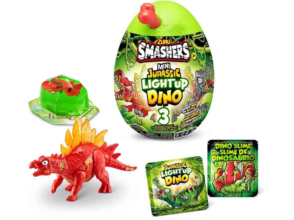 Smashers Dino Jurassic Lightup Dino Uovo a sorpresa Bizak 62367417