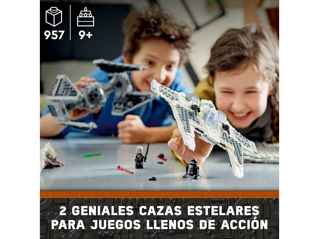 Lego Star Wars Caccia Zanna Mandaloriano vs. Intercettore TIE 75348