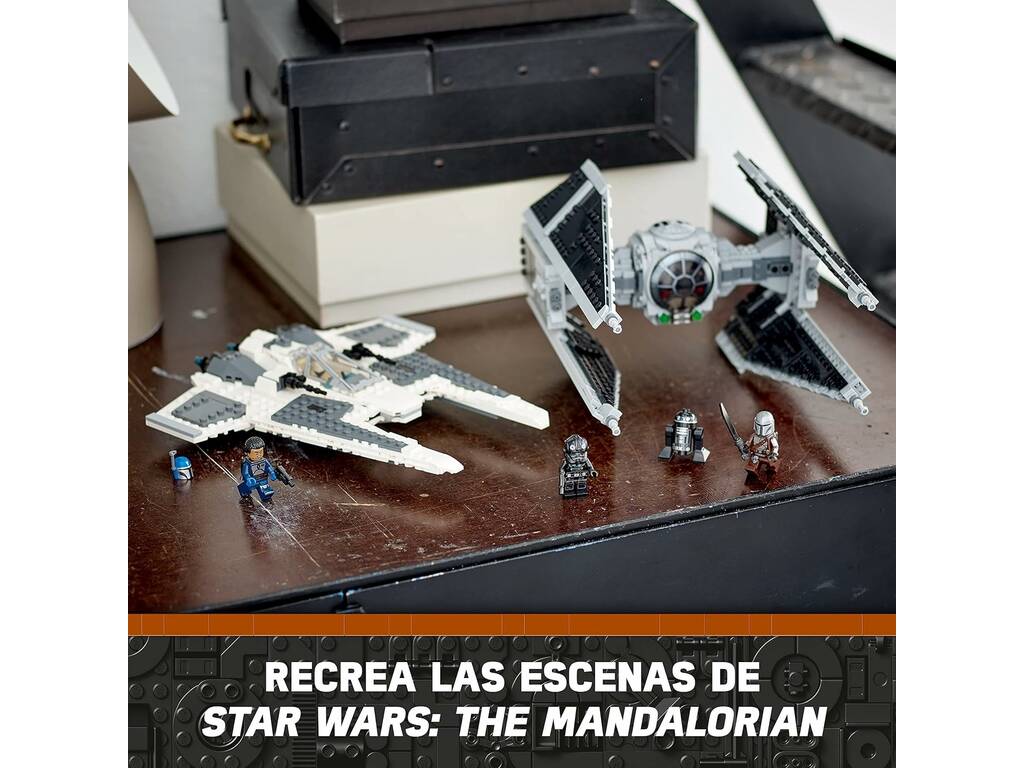Lego Star Wars Caccia Zanna Mandaloriano vs. Intercettore TIE 75348