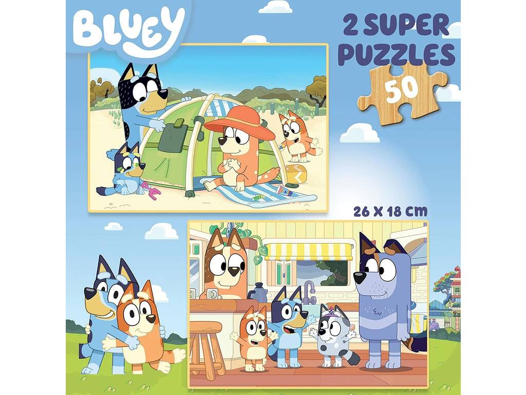 PUZZLE LENGO 2x50 BLUEY Educa 19408