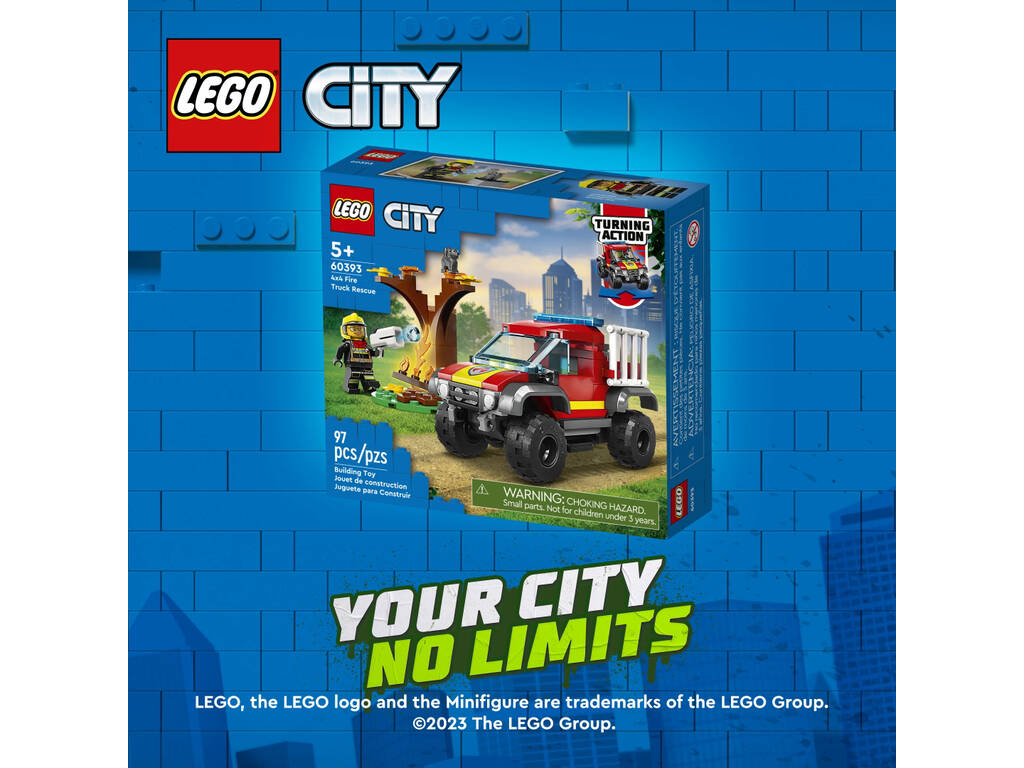 Lego City Fire Truck Fire Truck Rescue 4x4 60393