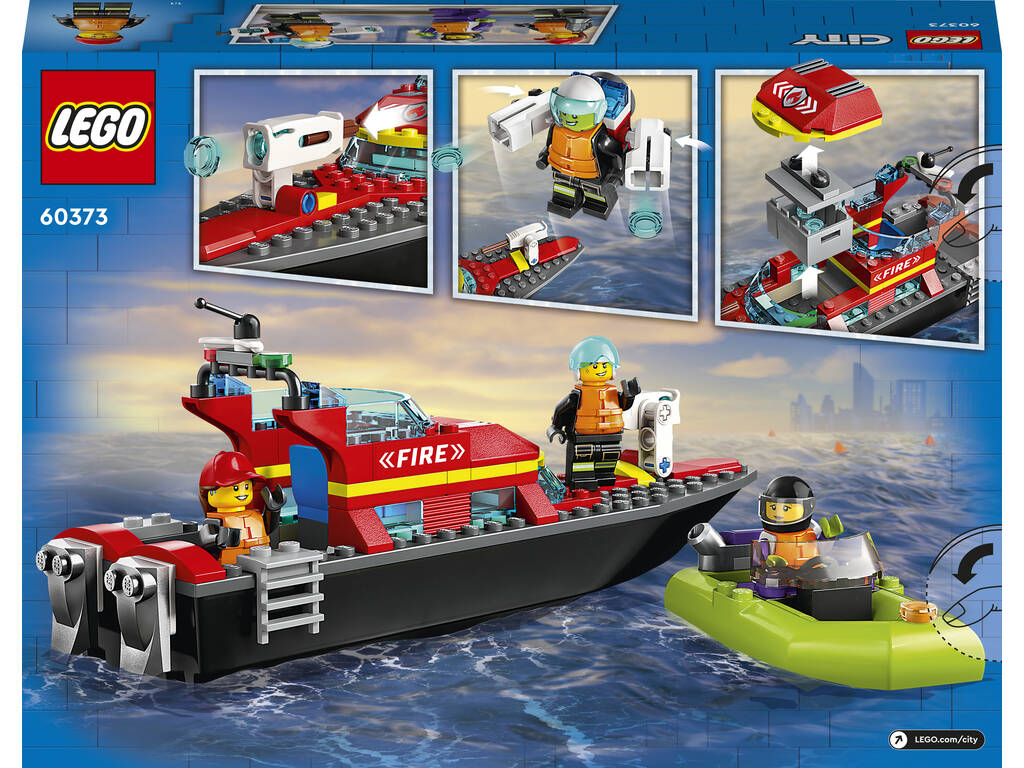Lego City Fire Bateau de sauvetage 60373