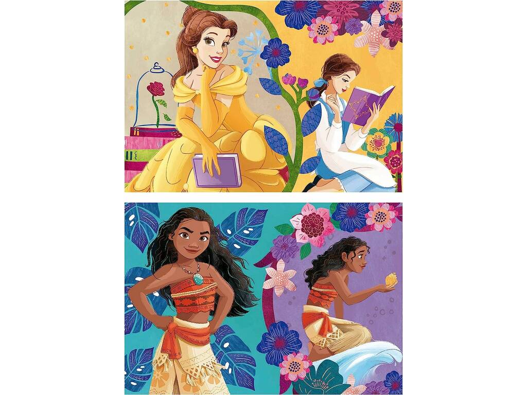 Puzzle 2x25 Principesse Disney Bella & Vaiana di Educa 19671