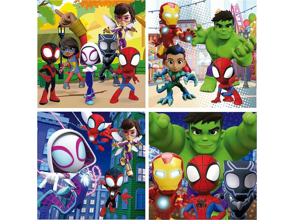 Valigetta puzzle progressivi 6-9-12-16 Spidey e i suoi amici Educa 19580