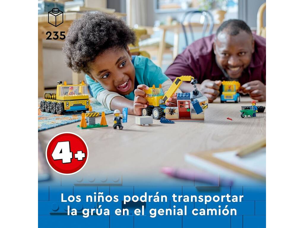 Lego City Camiones de Obra y Grua con Bola de Demolición 60391