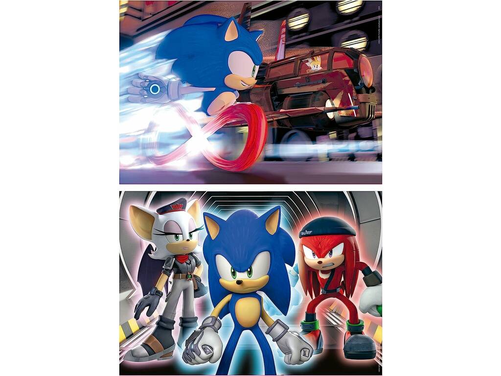 Puzzle 2x100 Sonic Neon Fluorescente Educa 19629