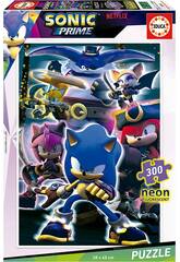 Puzzle 300 Sonic Neon Fluorescent Sonic Educa 19630