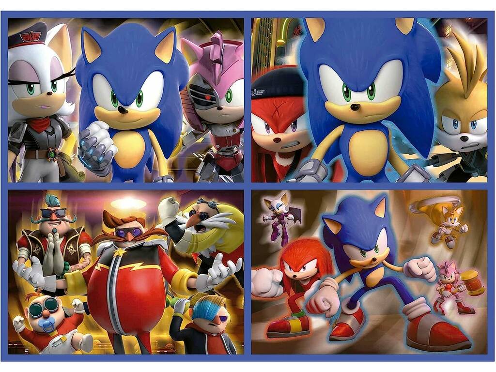 Multi 4 Puzzles 50-80-100-150 Sonic Neon Educa 19631
