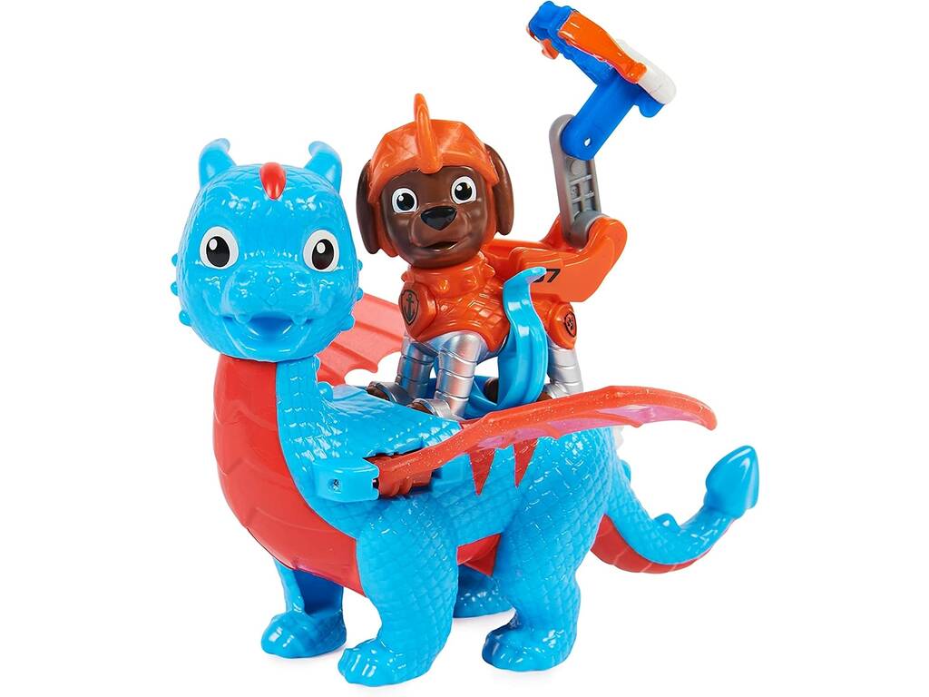 Paw Patrol Rescue Knights Figura Zuma con Drago Ruby Spin Master 6063597