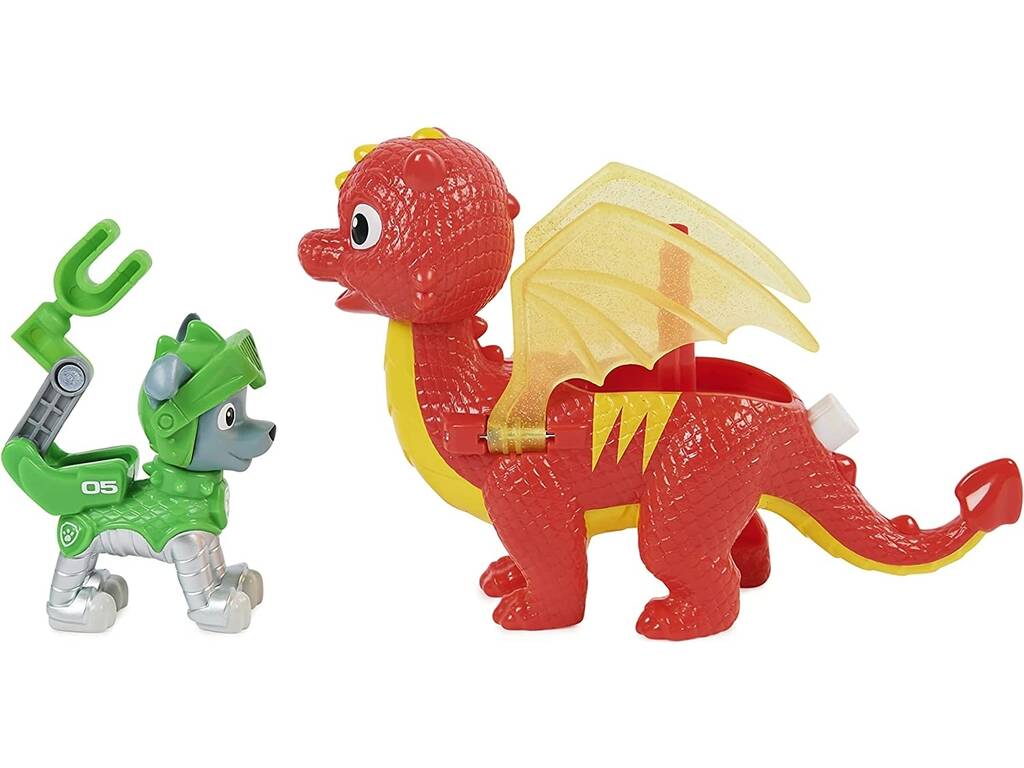 Patrulla Canina Rescue Knights Figura Rocky con Dragón Flame Spin Master 6063596