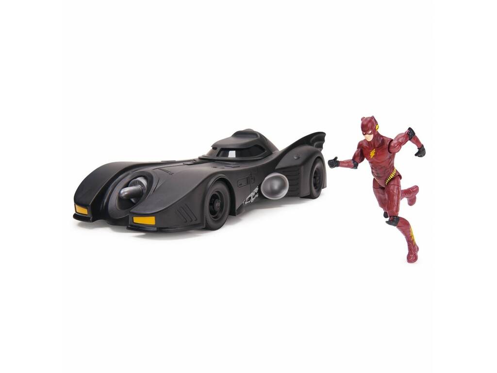 The Flash Batmobile con Flash e Batman 10 cm. Spin Master 6065275