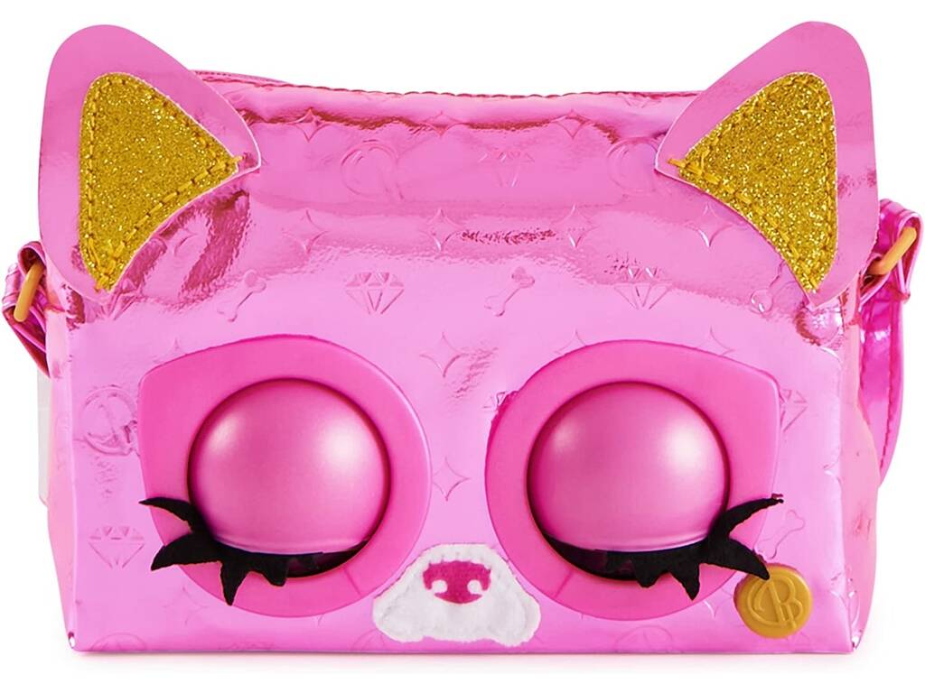 Purse Pets Borsa interattiva rosa metallico Flashy Frenchie Spin Master 6065589