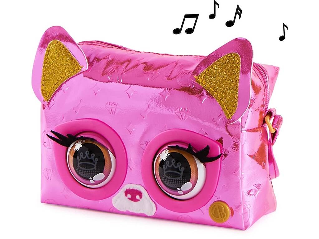 Purse Pets Borsa interattiva rosa metallico Flashy Frenchie Spin Master 6065589