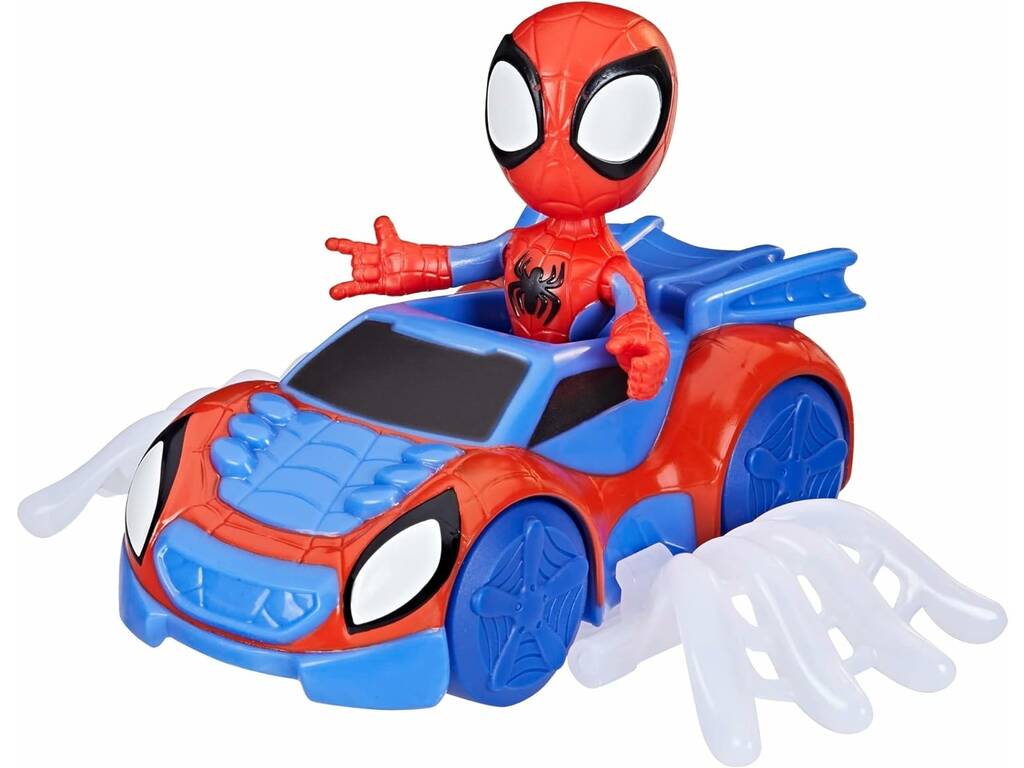 Marvel Spidey And His Amazing Friends Figura di Spidey e veicolo bolide Ragno Hasbro F7454