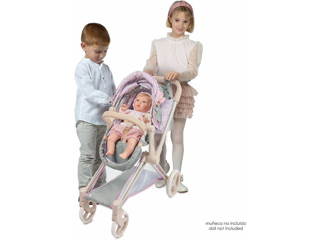 Chariot de poupées pliable 3 en 1 Provence Decuevas 81745