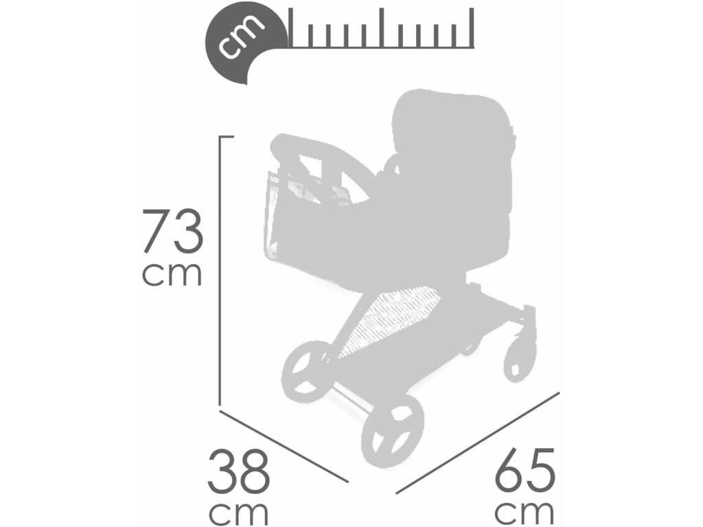 Chariot de poupées pliable 3 en 1 Provence Decuevas 81745